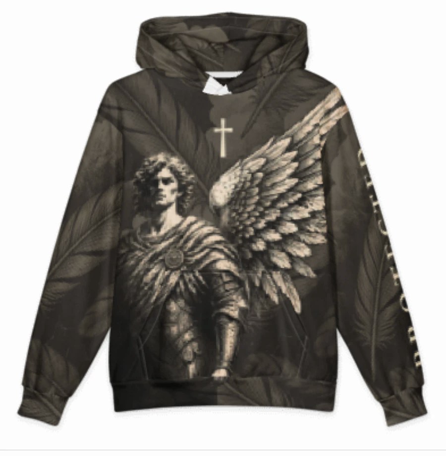 Archangel all-over print hoodie — front