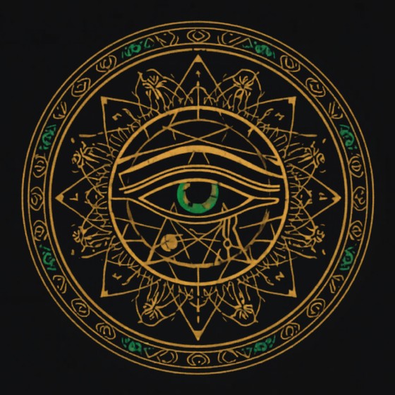 The Carbon Cure emblem — the eye within a botanical mandala