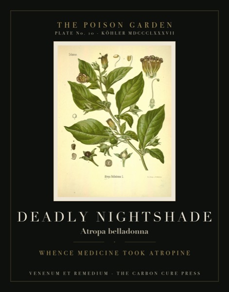 Deadly Nightshade (Atropa belladonna) — Poison Garden botanical poster, Köhler 1887 plate 10